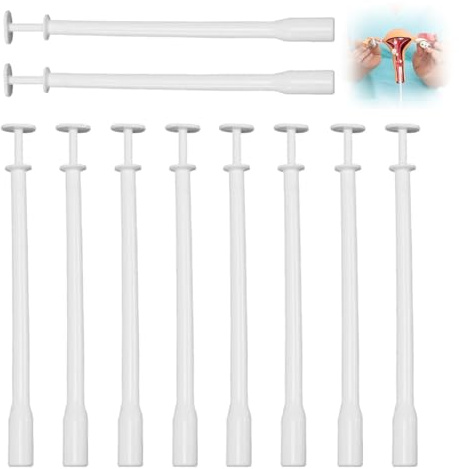 YAPKOLV 10-teiliges Set mit Applikatoren für die Intimpflege, geeignet für die vaginale Anwendung, kompatibel mit Vagisan Lactat-Zäpfchen und Menoelle.