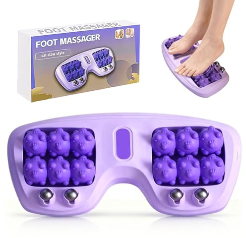 Fersensporn Massagegerät Massagegerät, Fußmassagegerät Tragbare Fußmassageroller, Manuelles Doppel-Fußmassagegerät, Fußroller, zur Plantarfasziitis und Verbesserung der Durchblutung, Entspannung