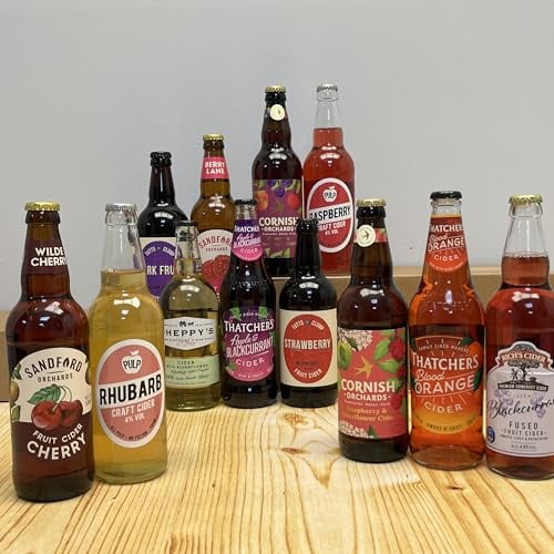 12 Bottle Mixed Fruit Cider Case – British Craft Cider Gift Set | Refreshing Light & Fruity Multipack