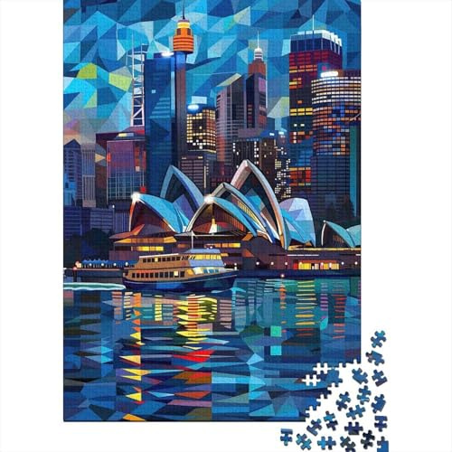 Opernhaus von Sydney_1 1000 Teile Klassisches Puzzle Für Erwachsene, Hochwertiger Pappkarton, Inneneinrichtung, Geschenk Für Frauen, Entspannungspuzzle70x50cm/1000pcs