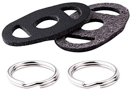 JJC Verbindungsclip Gurtverbinder Umhängeband Kameragurt Zubehör Runder Leder-Ringabdeckungssatz für Kamera Q3, Q2 Fuji X-T5 X-T50 X100VI A6700 mit Splentring, Verbindungsring, Schnellverschluss