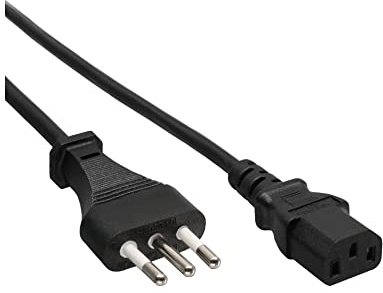 InLine 16653I Netzkabel, Netzstecker Italien auf Kaltgerätestecker C13, 3m