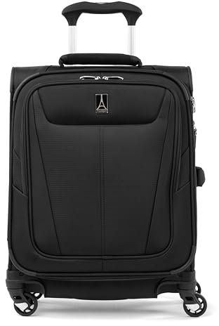 Travelpro Maxlite 5 Softside erweiterbares Handgepäck mit 4 Spinnerrädern, Leichter Koffer, Herren und Damen, International, Schwarz, Handgepäck, 49x39x20 cm