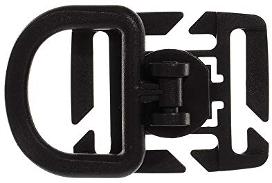 Paracord Planet - Clip giratorio con soporte para pajita, color negro