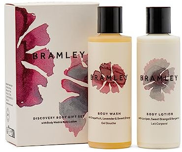 Bramley Discovery Body Gift Set (2 x 100 ml), Includes Travel Body Lotion, Pamper Gift for Women With Travel Minis of Natural Shower Gel and Body Moisturiser