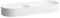 Laufen Sonar Doppelwaschtisch-Schale mit Textur, ohne Hahnloch, ohne Überlauf, 1000x370mm, inkl. Keramikabdeckung für Ablaufventil, weiß, Farbe: Weiß - H8123490001121