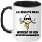 TassenTicker - Alles Gute Papa. Wünscht dir Dein Bester Schwimmer - Geschenk - Vatertag - Kaffeetasse - Tasse für Männer - Vatertagsgeschenk - Geburtstag - Geschenkidee (Schwarz)