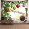 Banemi Wandteppich Aesthetic Vintage, Weihnachtskugel Schneeflocken Kaffee Braun Grau Grün Rot Polyester Gobelin Schwester 200X200cm