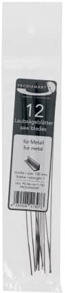 PRODIAMANT Lot de 12 lames de scie à chantourner - Taille 1 - Pour métal - 130 mm - Fabriqué en Allemagne