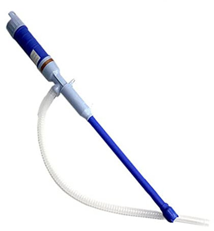Pompe de transfert de liquide en plastique portable à piles pour gaz, eau, huile, autres liquides (1 pièce, bleu)