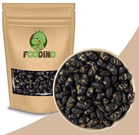 Schwarze Sojabohnen 1kg - 5kg geröstet leicht gesalzen vegan ungezuckert glutenfrei knuspriger Snack wiederverschließbaren Standbodenbeutel FOODINO (5kg)