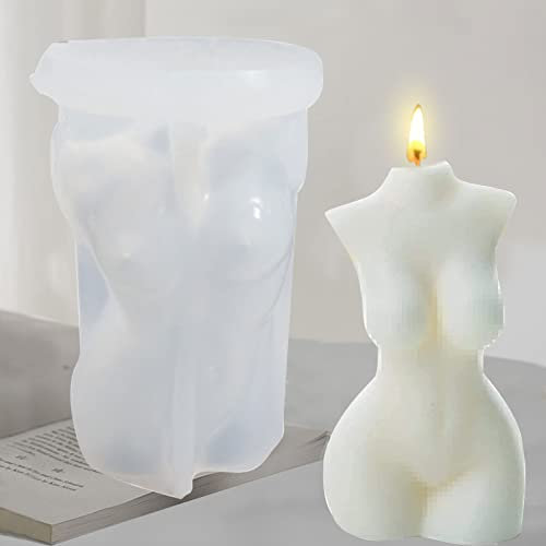Kerzenform Silikon, DIY Körper Kerze Silikonform, 3D Körper Art Kerzenform, Soap Kerze Form 3D Frauen körper Form DIY Fertigkeit Dekorieren für Handarbeit Ornamente Duftkerze, Leicht zu Trennen