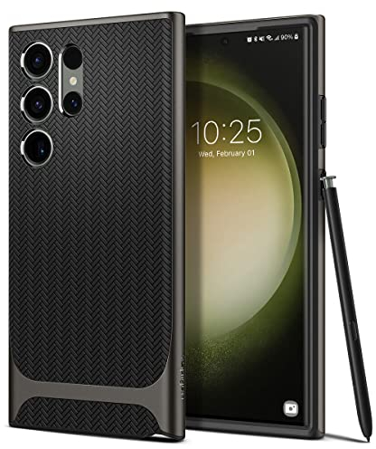 Spigen Neo Hybrid Hülle Kompatibel mit Samsung Galaxy S23 Ultra 5G -Gunmetal