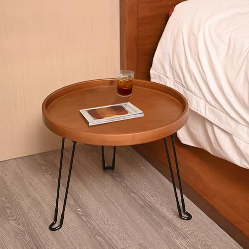 JIKUGO Runder faltbarer Esstisch aus Bambus für den Außenbereich, für den Innen- und Außenbereich, Bambus-Tisch für Grill, Picknick, Camping, Reisen, Strand, Terrasse, Garten