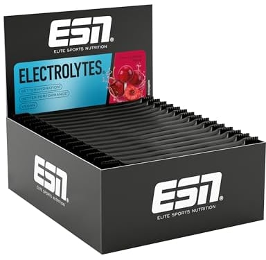 ESN Electrolytes Pro, Cherry Lollipop, 15 x 22,5 g (337,5 g), Kohlenhydrat-Elektrolyt-Lösung für verbesserte Wasseraufnahme, vegan - made in Germany