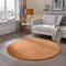 TacaHome Kurzflor Teppich Designer I Flauschiger Flachflor fürs Wohnzimmer, Esszimmer, Schlafzimmer oder Kinderzimmer | 200 cm rund Terra Kupfer