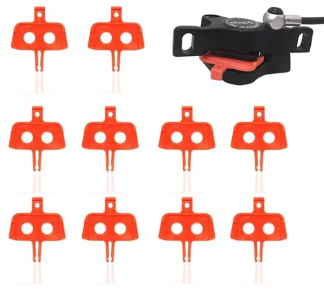 Lonimia Fahrrad Scheibenbremsen Abstandshalter, 10 Stücke Fahrrad Hydraulische Scheibenbremsen Spacer Pads Einfach zu montierendes Fahrradzubehör (Rot)