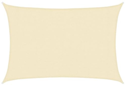 HIGSOSE Voile d'ombrage Rectangulaire Crème 3x5 m PEHD Respirant 90% de Protection Contre UV Parasol de Patio Créez Petit Abri Tous Espaces d'extérieur pour Jardin Terrasse Balcon