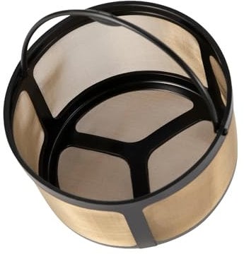 TURLEE Reusable Coffee Filter Fits Most 8 to 12-Cup Coffee Makers 4.13×3.82×2.24 Basket gold mesh coffee filter