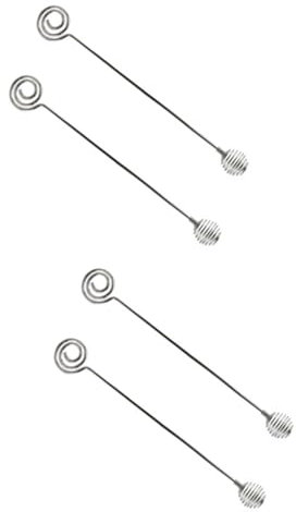 BESTonZON 4 Pz Bastoncino di Latte Bastoncino Decorativo Agitatore per Cocktail in Metallo Bastoncino per Mescolare Il caffè Bastoncino di Succo Strumento per Parrucchieri Miscelatore