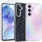 COPIKE Funda para Samsung Galaxy A55 5G con 3 Protectores de Pantalla, Silicona Transparente Brillante Antigolpes Funda Linda para Muje, Purpurina