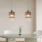 ZMH Pendelleuchte Modern Esstisch Hängelampe 2er: 1 Flammig E27 Glas Hängeleuchte 150CM Max Höhenverstellbar Design Kristall Pendellampe für Wohnzimmer Schlafzimmer Küche Esszimmer Ohne Leuchtmittel