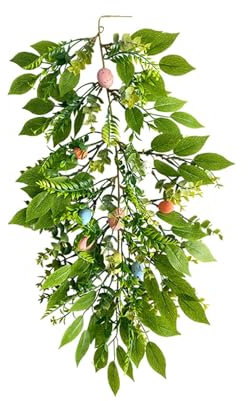 Perfeclan Ostergirlande, Ostergirlande, Rankenschnur, zum Aufhängen, Frühlingsgirlande, Dekoration für die Tür, draußen, drinnen, Fenster, Party
