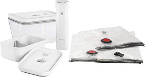 Zwilling 36814-107 Fresh & Save 7 Piece Vacuum Sealer Set, Glass Container and Lunch Box Included, Vacuum Pump, Airtight Glass, Heat Resistant, Container