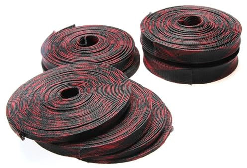 JMORCO Kabelkanal 1M 5M 10M 20M PET erweiterbare Kabelhülsen Isolierung Geflechtschläuche Drahtverschraubung Kabelschutz 2/4/6/8/10/12/15/20/25 mm(10mm,5M)