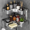 Kegii Corner Shower Caddy, Bathroom Storage Shower Shelf No Drilling, Stainless Steel Shower Storage with Soap Holder