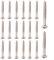 Lot de 20 vis pour plaque de manche en métal de qualité supérieure, compatibles avec guitares Deluxe (chromé)