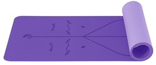 Good Nite Yogamatte Gymnastikmatte TPE 6mm Rutschfest Sportmatte Fitnessmatte Trainingsmatte Pilates Matte Hautfreundlich Phthalatfrei 183x61cm Yoga Pilates Homegym Workout