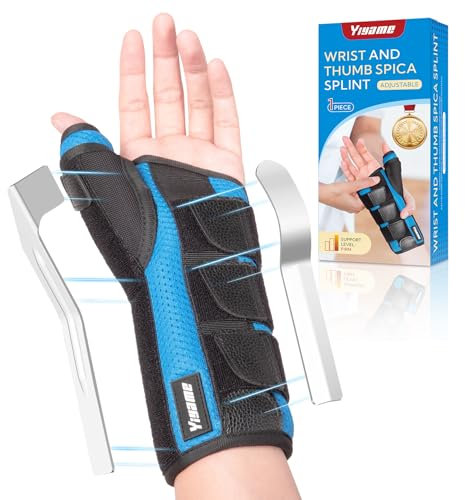 YiYame Tutore pollice polsiera per tendinite polso, Tutore per sindrome di de quervain, Tutore polso cisti tendinea, Tutore polso pollice per tunnel carpale, pollice a scatto, fratture, Sinistro-M