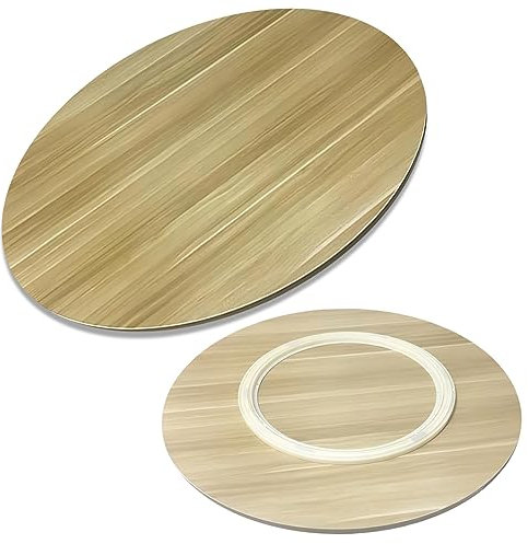 Plateau tournant Lazy Susan Plateau tournant rond for table de salle à manger, plaque rotative en bois for table à manger avec roulements silencieux, 20, 24, 28, 32, 36, 39 pouces, plateau de service