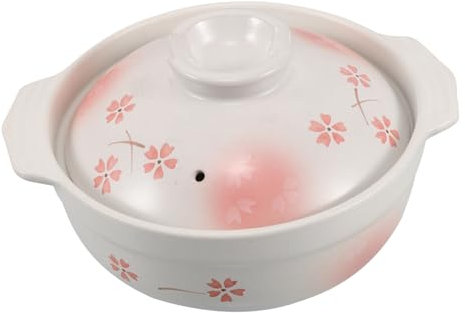 BRIGHTFUFU Traditional Japanese Clay Pot Donabe Casserole Lid Coarse Clay Soup Pot for Home Chefs