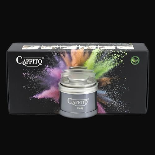 CAPFITO Easy Kit, Capsule riutilizzabili per macchine da caffè compatibili con Nespresso (original), [1 Capfito Easy + 4 capsule riutilizzabili in Polipropilene +100 dischi in alluminio] (GRIGIO)