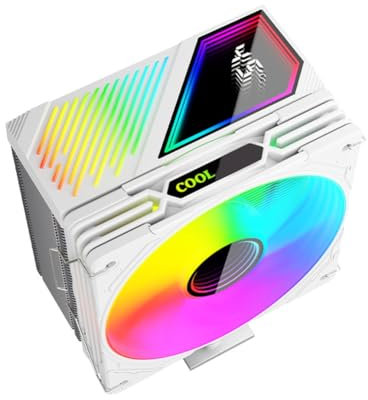 Guihydur GT600 Digital Display CPU Air Cooler con Ventola di Raffreddamento ARGB PWM da 1800 RPM Radiatore Ad Alto Flusso d'Aria per Un Raffreddamento Efficiente della CPU B