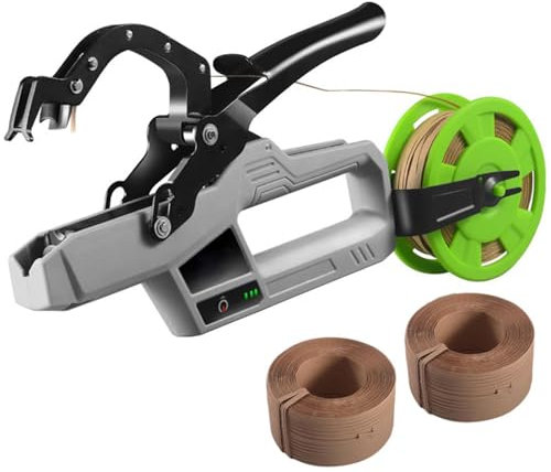 Atadora eléctrica de plantas para encuadernación de uvas, bobinado automático para verduras y tomates, diámetro máximo de encuadernación de 45 mm, incluye luz indicadora de alimentación