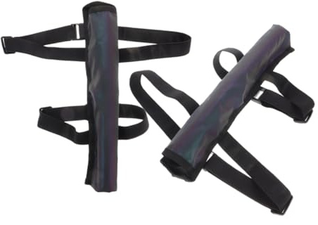 Levemolo 2 Stück Reflektierende Tai Chi Fan Tasche mit Tragegurt Faltbare Handfächer Aufbewahrungstasche für Damen Praktisches Organizer Etui für Kung Fu Outdoor Reisen und Training