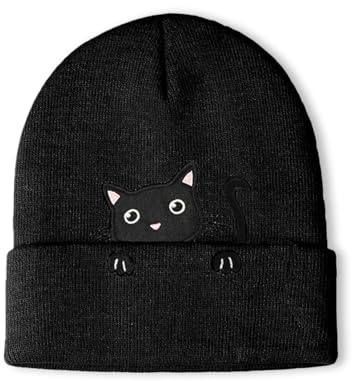 Katzenmütze,Mädchen Kinder Mütze Wintermütze Winter Herbst Beanie Lila Mützen mit Katze Ohren Katzenohren Strickmütze Cat Haube Süße Kitty Mutze Katzen Hat Katzenmotive Caps für Kids Teenager Madchen