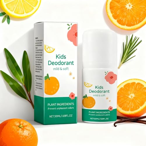 Natürliches Deodorant, 50ml Vanille Zitrus Roll On Parfüm Deo, Tragbare Roll-Duft-Parfümflasche, Körperdeodorant, Haut schützen Trockene Haut Verhindern, Feuchtigkeitsspendende Hautpflege (1)