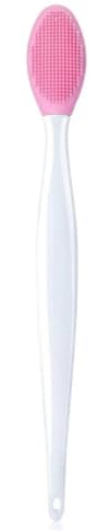 Double-Sided Silicone Nose Scrub Brush for Blackhead Removal - Exfoliating Tool for Men and Women(Pink)