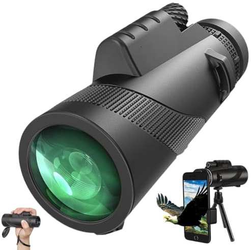 10-30X50 Zoom Monokular Teleskop, Fernrohr Kompakt Monokulare, Handlich Monokulares Teleskop, Monokular Teleskop, mit Smartphone Halter Stativ, für Wildtiere Vogelbeobachtung Wandern Jagd Camping