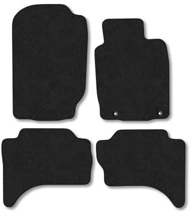 Mitsubishi L200 (2015-2022) Carpet Car Mats | Black Edge Trim Tailored Fit Floor Mats Full Coverage Protection Accessories Easy Clean Anti Slip Made in the UK