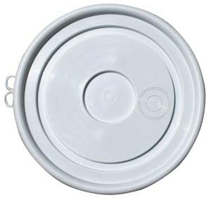 TEKO Kunststoff 3,3 Liter Fassungsvermögen Eimer Deckel, Natur, 30 x 30 x 30 cm