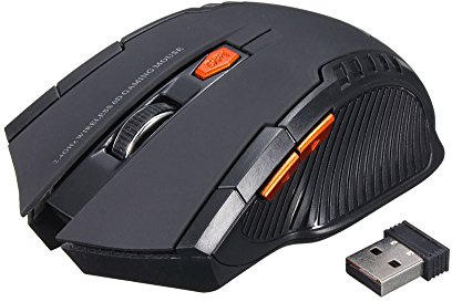 keephen Gaming Mouse Optical 2.4Ghz Mouse Wireless ergonomic mouse with adjustment DPI (black)