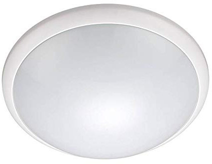 UKEW Bathroom LED Flush Ceiling Lights - Round IP44 Waterproof White Frosted Opal Cover ES E27 60W Max Hallway Porch Outdoor Wall Bulkhead