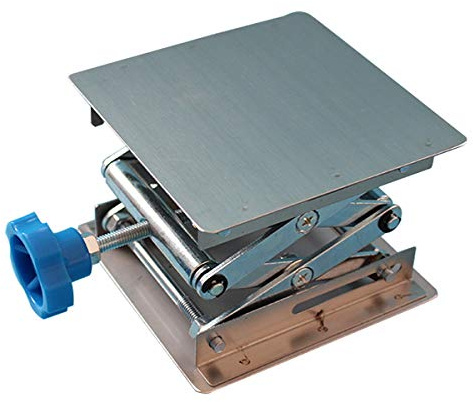 Stainless Steel Lab Jack Stand Table Lift Laboratory Mini Scissor Lift 4 x 4 with 6.6lbs Load Capacity