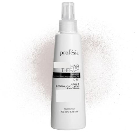PROFESIA Feuchtigkeitsspray Haare Maske mit Keratin, Arganöl und Macadamia öl 200 ml - Leave in Haarpflege für Kaputtes Haar, Geschädigtes und Anti Frizz – Sprühkur Haare Multiaction, 10-in-1 Spray