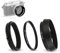 Gegenlichtblende Adapter Ring UV-Filter Kit für Fujifilm Fuji X100 X100VI X100V X100F X100S X100T X70 Kamera Ersetzt Fujifilm LH-X100 Streulichtblende AR-X100 Adapterring (Schwarz)